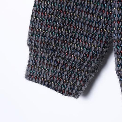 SDSA男士秋冬新款痞帅男装高级感绒毛条纹抽绳连帽卫衣百搭上衣 商品图3