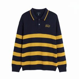 GAP 139元2件 复古条纹POLO针织衫 (线上线下同时在售不保证有货，活动款不退不换介意勿拍) 620254-GJ