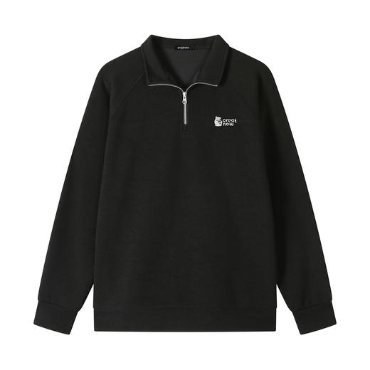 【个性绣花】男士立领卫衣25秋款简约百搭校园通勤打底衫上衣K&C 商品图4