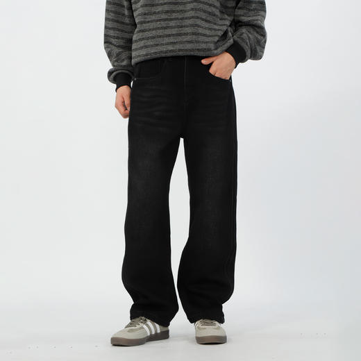 百搭休闲直筒加绒牛仔长裤-纪念日百货门店同款167749785 商品图1