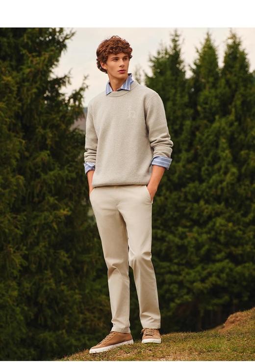 一店k （贸易公司订单！）25ss樶～新男款合集！皇冠狗针织衫太顶了！100%绵羊毛 25年秋冬新款圆领套头衫 商品图1