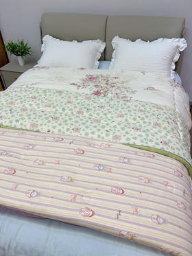 松植屋秋冬新款单人纱布棉花被子100%全棉纱布 A类母婴级 优选新疆长绒棉，整张定型填充