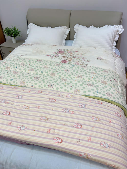 松植屋秋冬新款单人纱布棉花被子100%全棉纱布 A类母婴级 优选新疆长绒棉，整张定型填充 商品图0