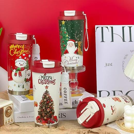 圣诞限定款❗️食品级真空316不锈钢保温杯 女生高颜值圣诞限定咖啡杯 车载随行便携水杯 商品图1