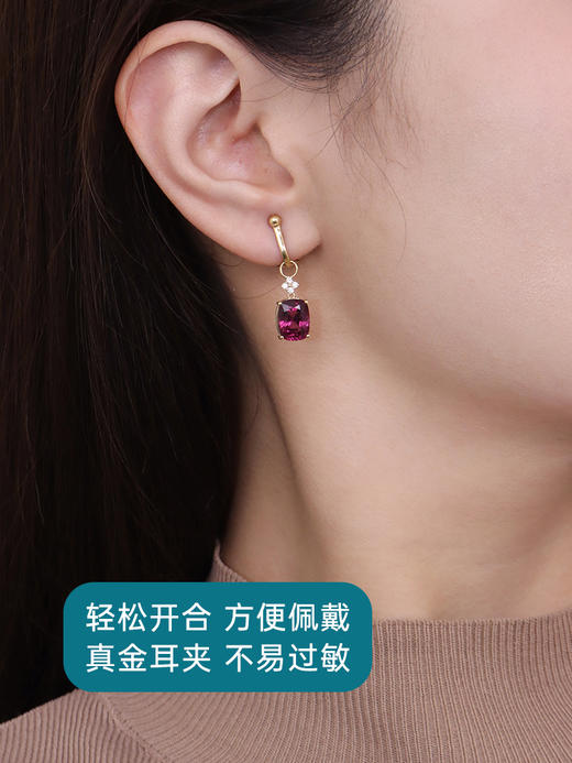 【挚友限定】耳扣款-18K金石榴石 耳挂款耳夹 商品图3