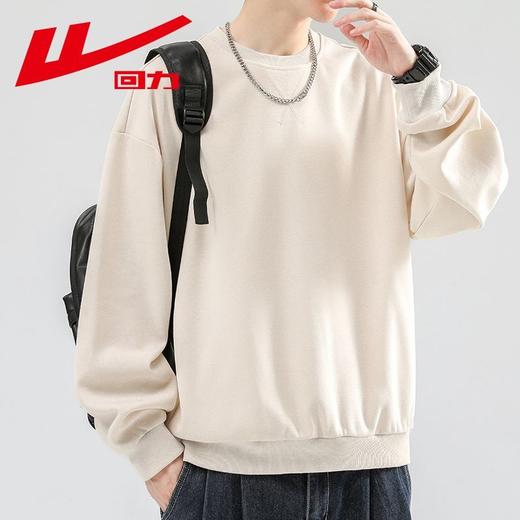 回力卫衣男2025新款春秋圆领宽松重磅男士长袖T恤上衣内搭打底衫 商品图3