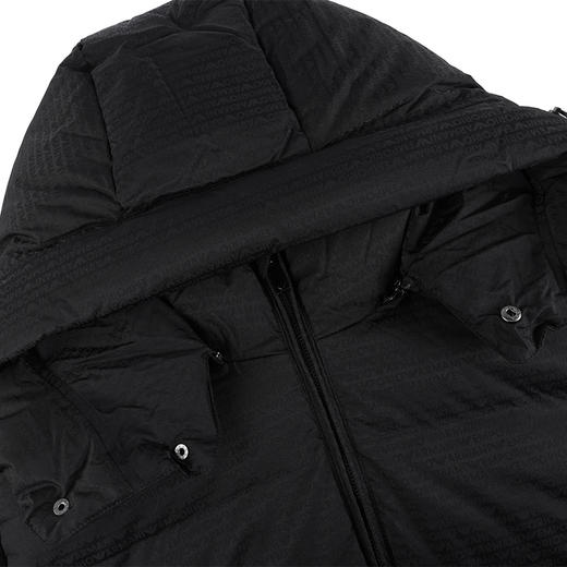 【超惠秒】Emporio Armani 男士满布字母logo 高充绒抗寒保暖可拆卸帽 羽绒服外套 12276 商品图5