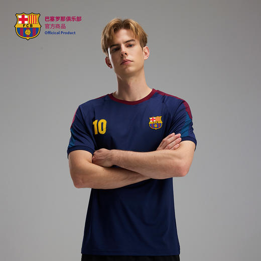 【官方正版】巴塞罗那俱乐部丨巴萨球员印号款深蓝速干T恤亚马尔 商品图3
