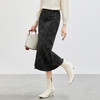 【内购】尚都比拉冬新款水墨晕染呢料保暖鱼尾裙开衩裙摆A字半身裙-151Q80214X 商品缩略图1