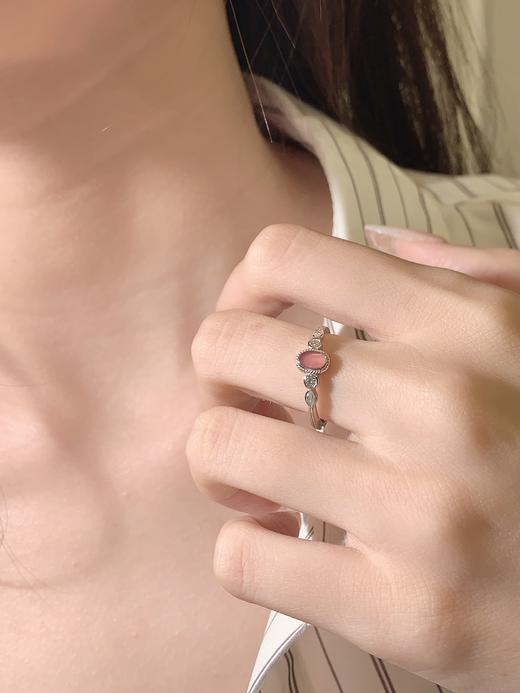 卡蒂罗KADER  甜心之梦女戒 925银甜美俏皮可爱少女心设计感椭圆形可调节单戒 简约百搭守护美好 商品图6