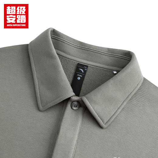 超级安踏男子复古学院风POLO领卫衣秋运动休闲长袖上衣152548702U 商品图4