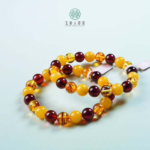琥珀单圈-琥珀多宝圆珠手串约8mm 商品图0