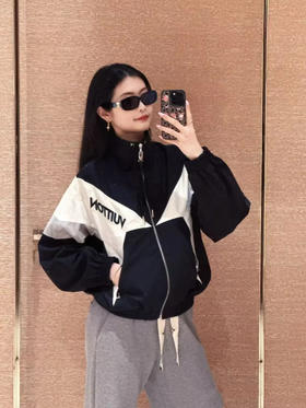 驴家 25秋冬新款 拼色立领夹克风衣外套(TM)