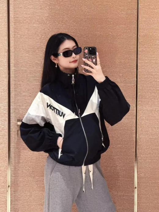 驴家 25秋冬新款 拼色立领夹克风衣外套(TM) 商品图0