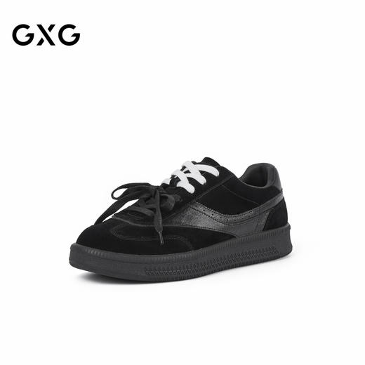GXG通勤男鞋时尚百搭德训鞋拼接反绒皮休闲鞋复古运动潮鞋 商品图1