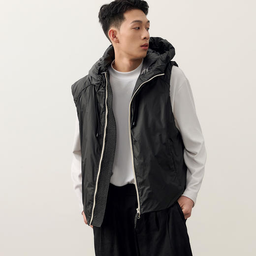 NPC潮牌高周波字母印花90%白鹅绒连帽羽绒服男背心户外NP49DJ02 商品图2