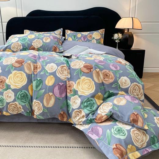 觅槿 新疆棉生态火山磨毛四件套 厚实耐磨 吸湿透气  多款可选 商品图7