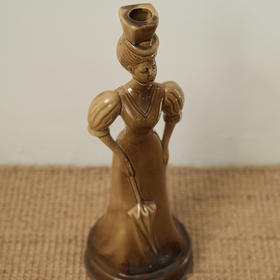 Victoria Lady中古陶瓷雕塑烛台 AU266