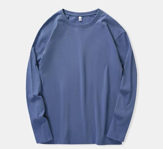 【59元2件】100％纯棉男女款长袖 200g重磅 纯色长袖  简约宽松 休闲百搭  商品图5