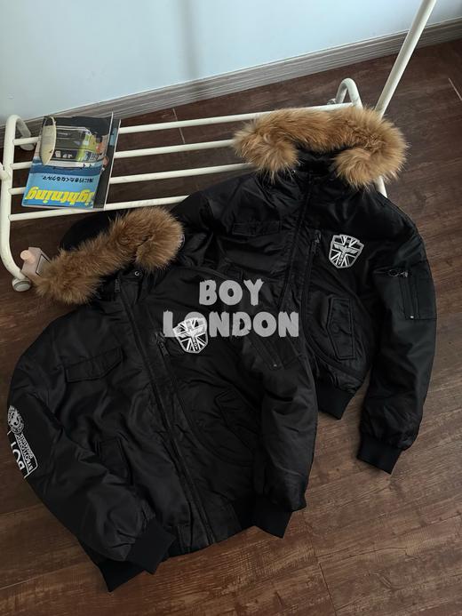 LondonBoy真毛领N3B军风90绒羽绒夹克外套 商品图1