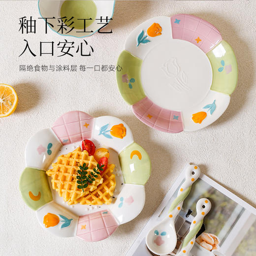 釉下彩陶瓷餐具（花颜悦色） 商品图1