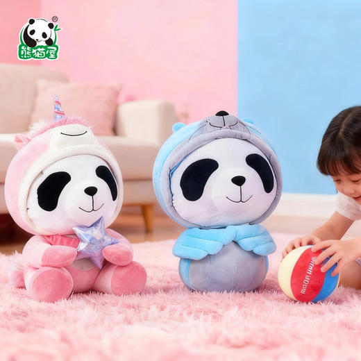熊猫屋PANDAHOUSE 嘟嘟坐姿公仔大号-独角兽/海豹  送纸袋 商品图2