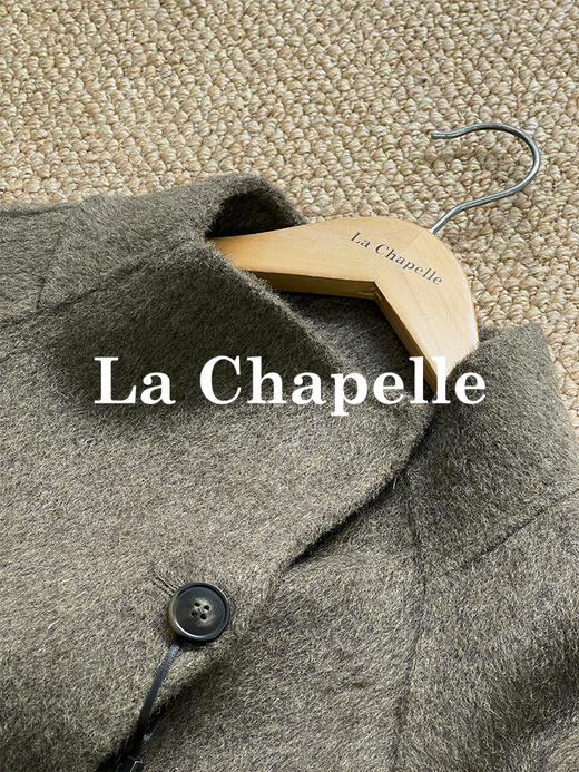 会员福利【官网2k+高端质感】拉夏贝尔/La Chapelle立领廓形绵羊毛大衣~松弛氛围感气质长款外套 商品图11