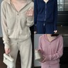 重磅渠道   lp飞行羊绒套装 连帽拉链针织衫/针织休闲裤   baby山羊绒 小绒面 不易起球！ 商品缩略图1
