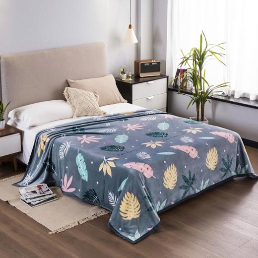 （感恩季直播）洁丽雅 唯美森叶盖毯100*150cm 商品图0