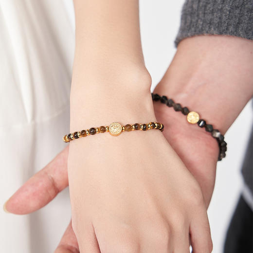 大英博物馆 埃及系列 荷鲁斯之眼 安卡刻面 银曜石 天河石 虎睛石 石榴石 手链 商品图3