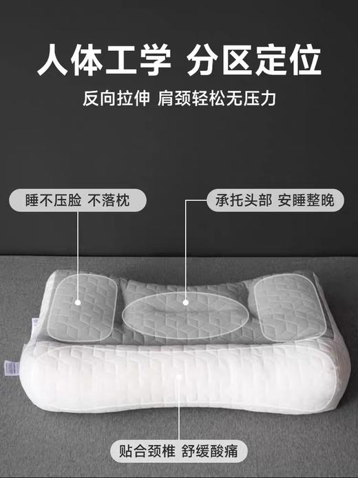 期待与你 升级款 反牵引颈椎枕 护颈舒压分区枕头 护颈椎助睡眠不塌陷 商品图2