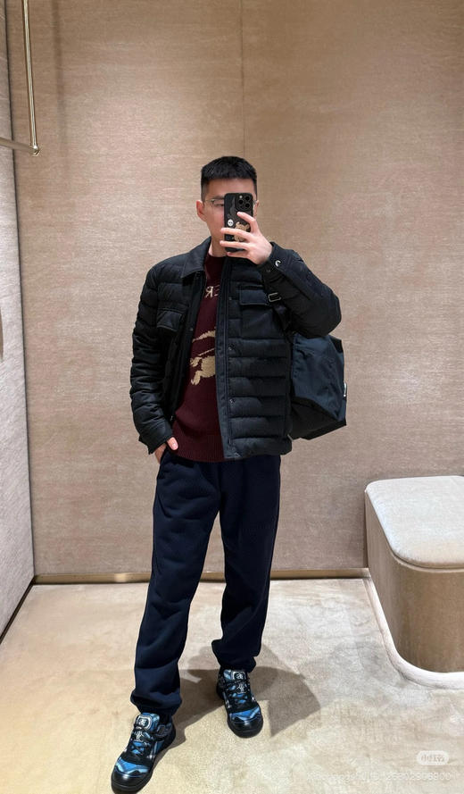 1118-3 渠道圆正 BB 羊绒棉 男生鹅绒夹克外套 老朱穿M合身 商品图8