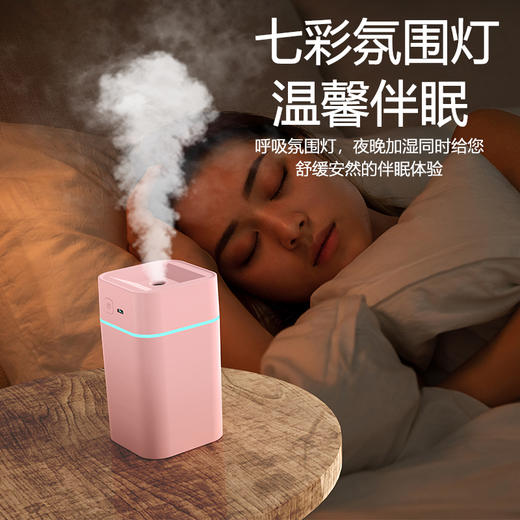 戈尔斯诺 新款纳米雾化静音夜灯加湿器（三色可选） 商品图5