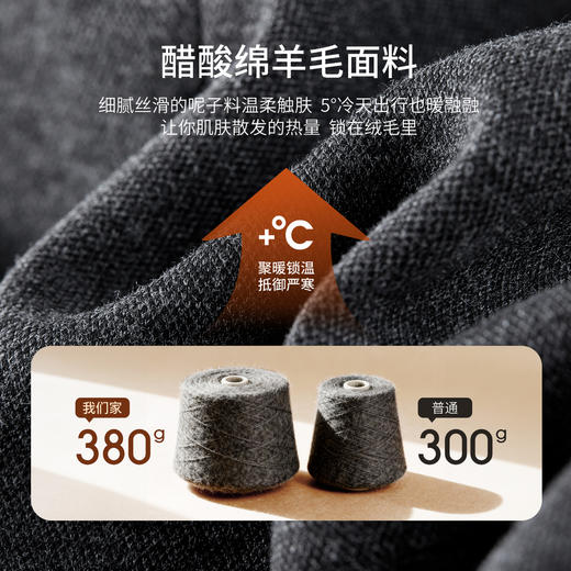 【内购】【含绵羊毛含醋酸】通勤高腰压褶藏肉显瘦厚毛呢保暖中长百褶裙-154QB4852 商品图4