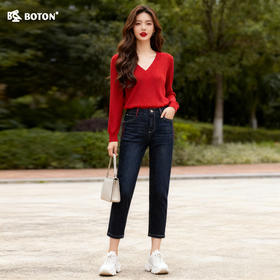 波顿女士弯袋牛仔八分裤LF620221