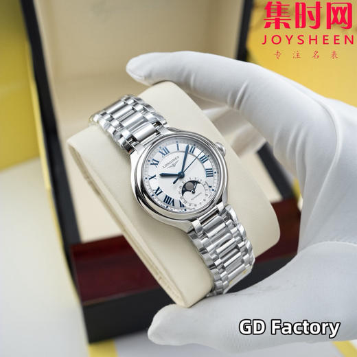 浪琴新款心月月相系列 经典罗马面 表径34mm 女士机械腕表 商品图0