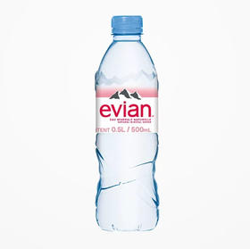 Evian依云弱碱性天然矿泉饮用水500ml