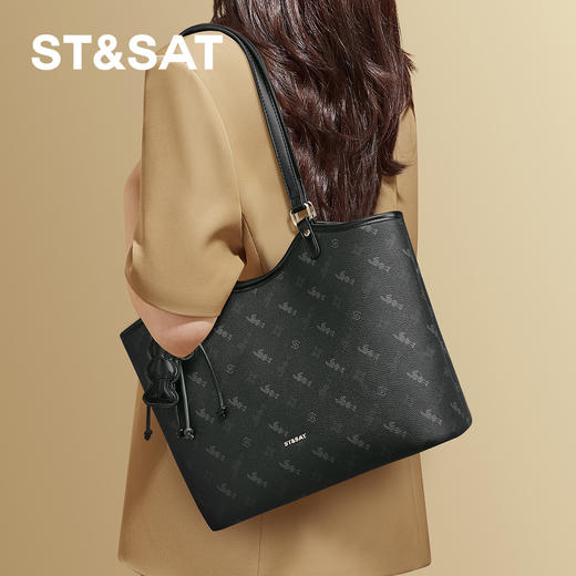 星期六气质温柔风大容量托特包SSD521A06G 商品图4