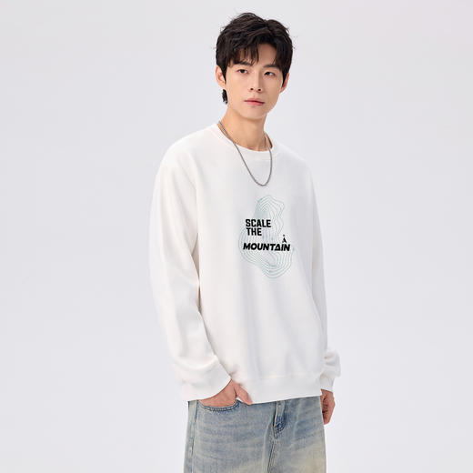 情侣款圆领卫衣2025秋款日常百搭校园通勤青少年打底衫上衣男K&C 商品图3