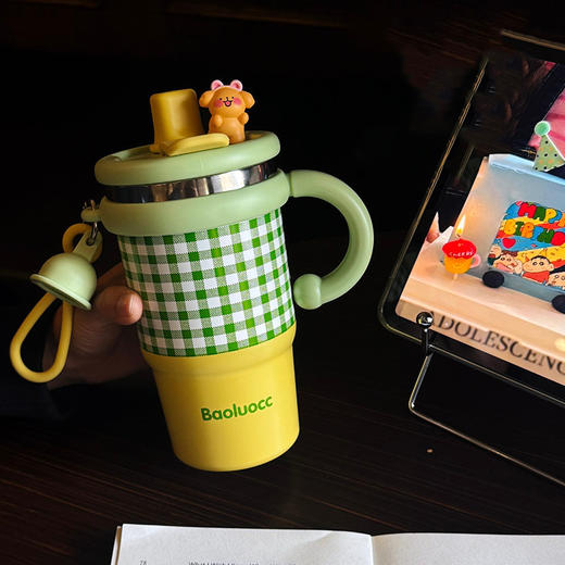 圣诞氛围感拉满🔔高颜值咖啡保温杯 圣诞节双饮水杯 女生大容量把手带吸管杯 随行杯子 商品图8