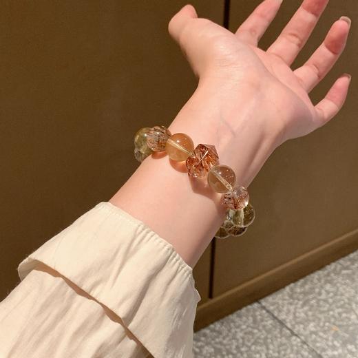 ARSIS｜晶石系列 纳财能量·黑金超七黄水晶串珠手链 商品图5