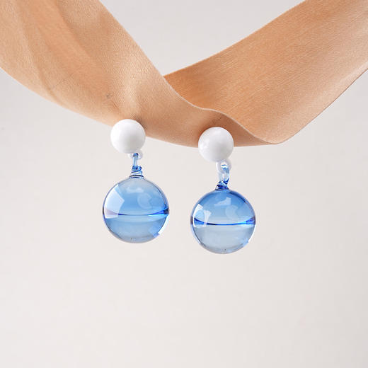 北京仓｜Lajewel-Marine Drop-耳环（克莱因蓝）［泰国设计师］ 商品图0