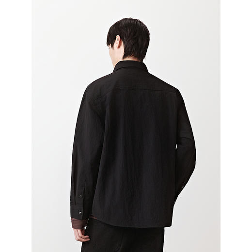 GXG男装 反光设计休闲衬衫户外工装长袖衬衣男外套 2025秋季热卖 商品图4