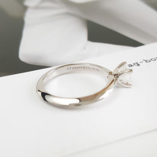 【95新】Tiffany & Co.蒂芙尼Pt950铂金0.48ct方钻钻戒51号271025TJ23 商品图7