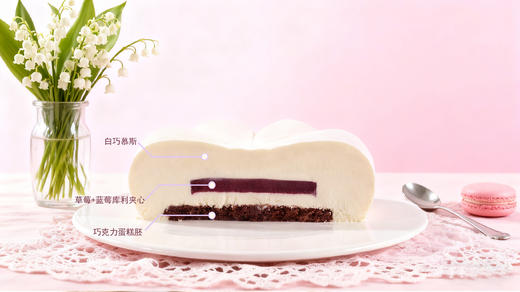 抱心小熊【动物奶油生日蛋糕W】 商品图1