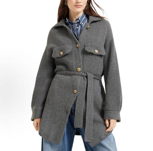 1118-5 设计感 BC松弛感 腰带针织中长开衫 我穿M 商品图0