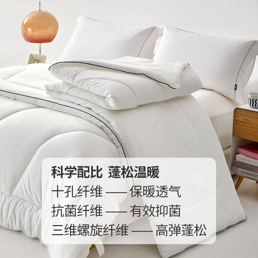 多喜爱 甄芯舒柔抗菌十孔春秋被/冬被/（拉链款）子母被系列hl【十孔纤维】【抗菌纤维】【提花磨绒】【织带工艺】蓬松温暖 柔软细腻 多款厚度 立高工艺 商品图1
