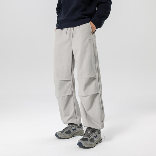 户外运动休闲裤25秋款压褶设计纯色系带青少年直筒裤男士通勤裤K&C 商品图4