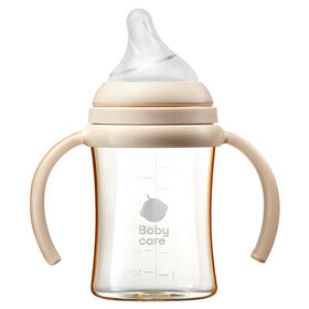 babycare歪头仿母乳系列PPSU奶瓶160ml-砂麦米-S