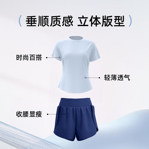 跃牌【瑜堂系列】夏季后背网纱款式短袖户外跑步运动短袖t恤JYWD020 商品图3